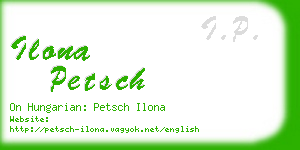 ilona petsch business card